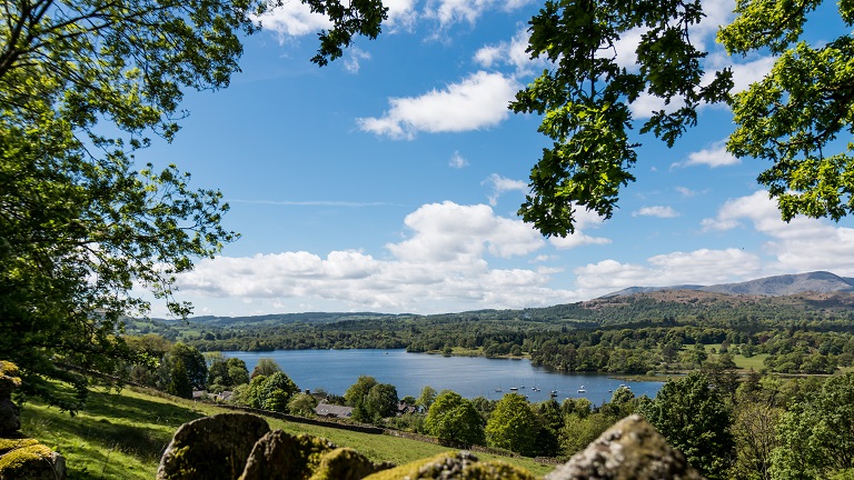 Views over Windermere, the largest lake in England and one of the top places to visit in the Lake District National Park